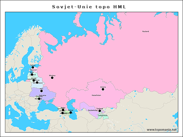 Topografie Sovjet-Unie topo HML | www.topomania.net