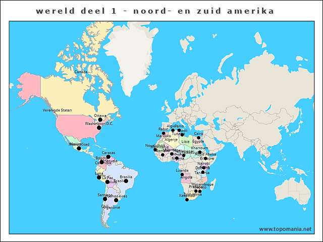 wereld-deel-1-noord-en-zuid-amerika-en-afrika