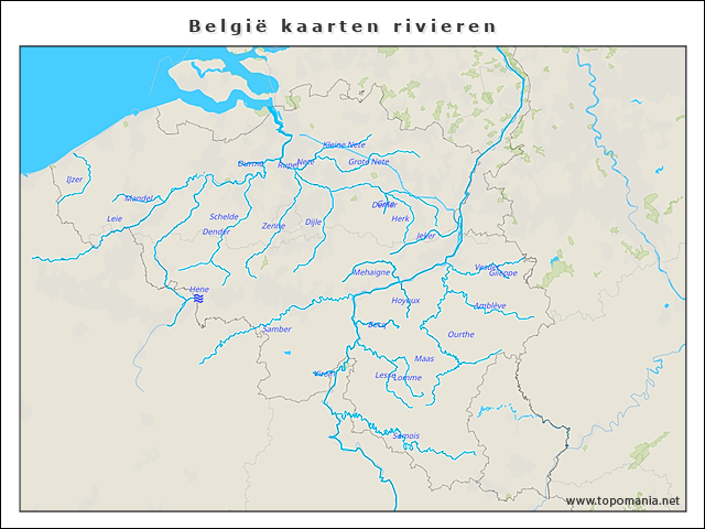 belgie-kaarten-rivieren