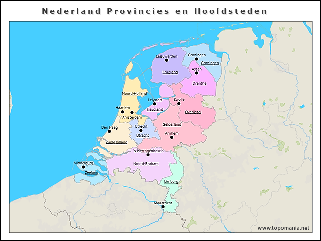 nederland-provincies-en-hoofdsteden