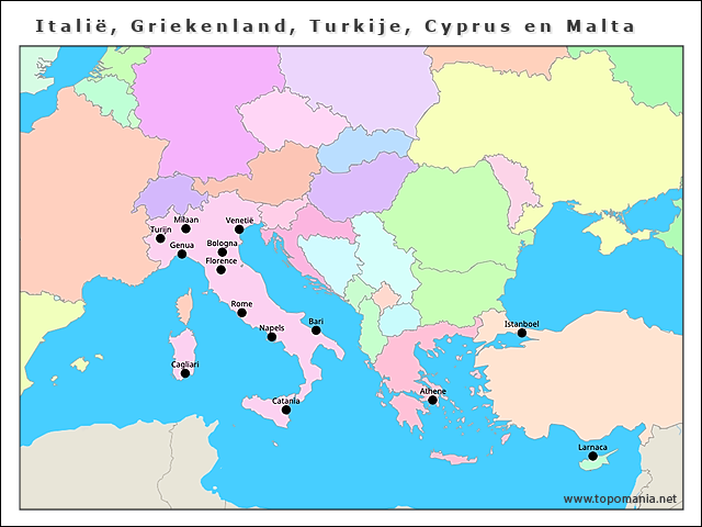 italie-griekenland-turkije-cyprus-en-malta