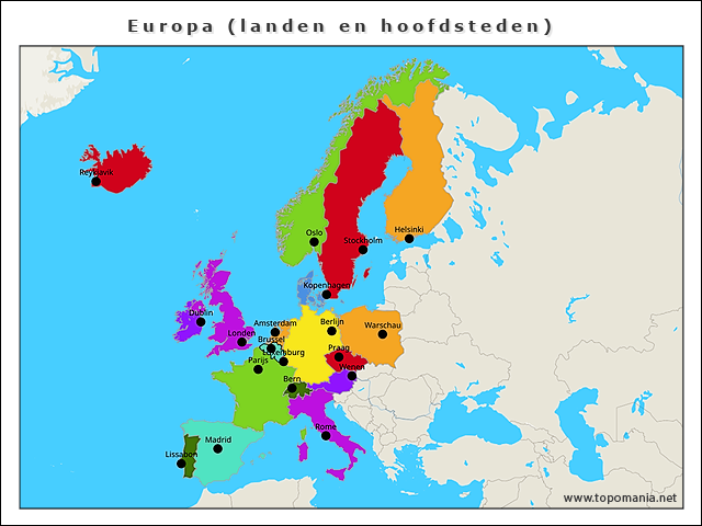 europa-(landen-en-hoofdsteden)