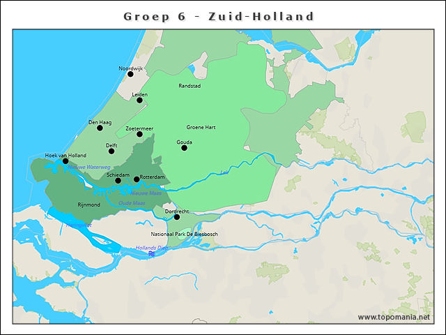 Topografie Groep 6 - Zuid-Holland | www.topomania.net