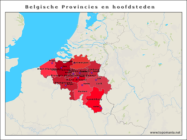 belgische-provincies-en-hoofdsteden