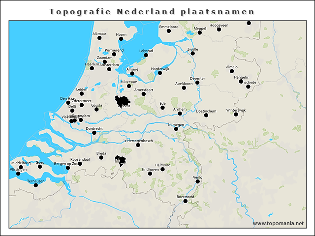 Topografie Topografie Nederland plaatsnamen | www.topomania.net