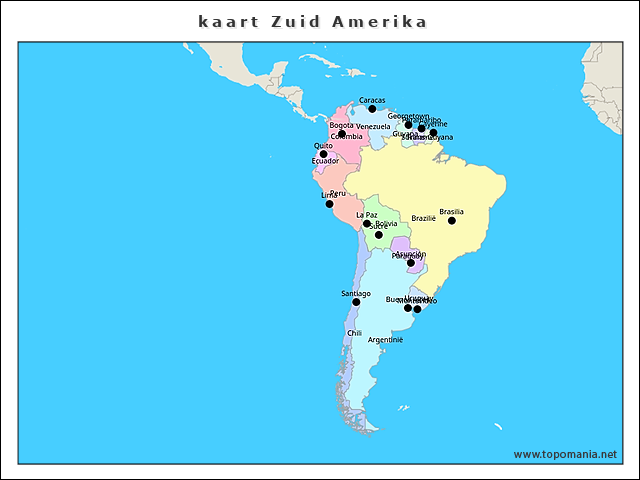 kaart-zuid-amerika