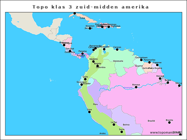 topo-klas-3-zuid-midden-amerika