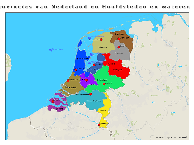 provincies-van-nederland-en-hoofdsteden-en-wateren