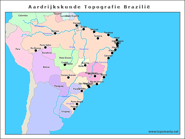 aardrijkskunde-topografie-brazilie