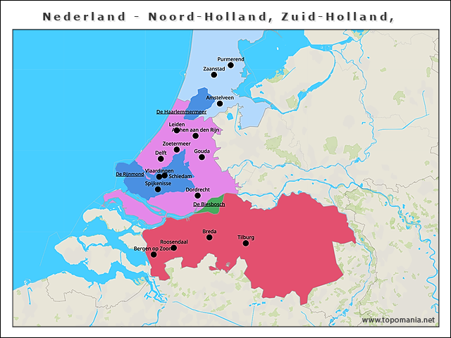 nederland-noord-holland-zuid-holland-