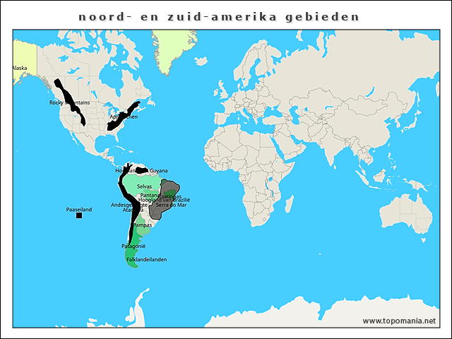 noord-en-zuid-amerika-gebieden