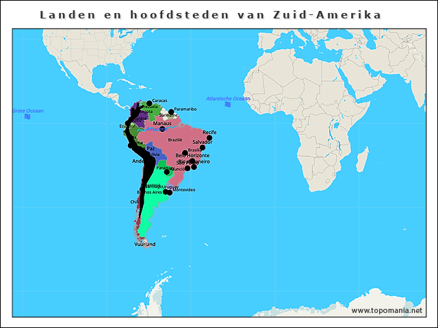 landen-en-hoofdsteden-van-zuid-amerika
