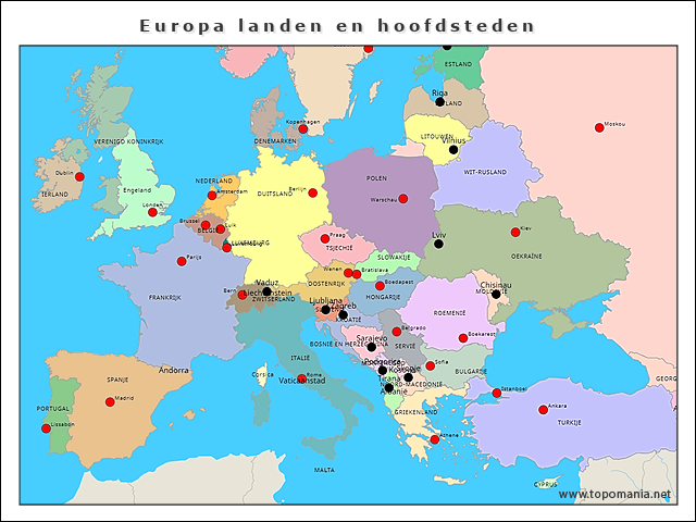 europa-landen-en-hoofdsteden