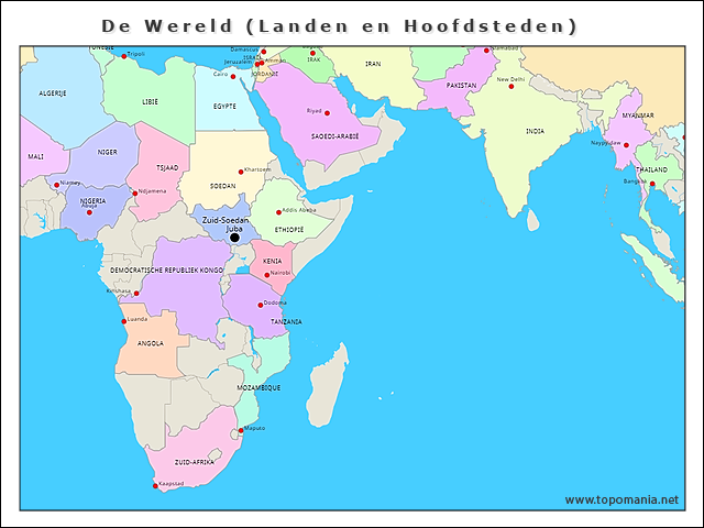 de-wereld-(landen-en-hoofdsteden)