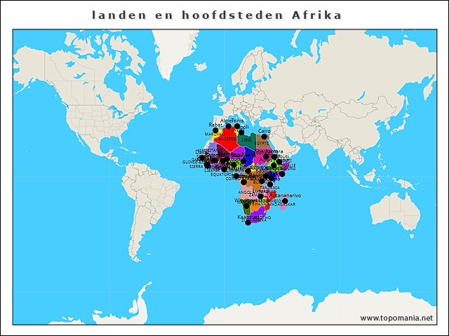 landen-en-hoofdsteden-afrika