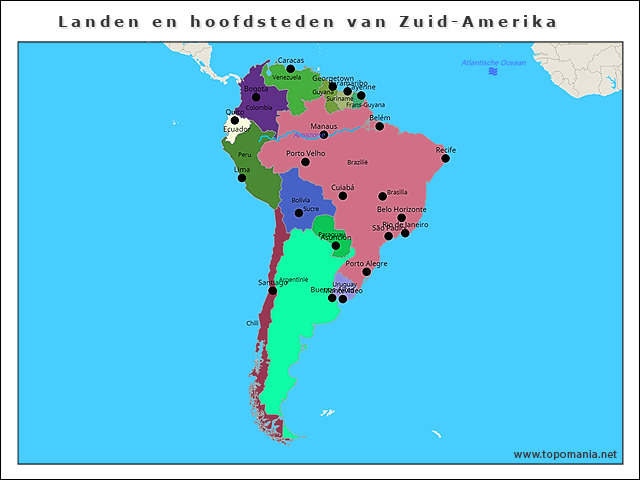 landen-en-hoofdsteden-van-zuid-amerika