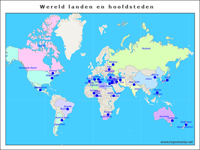 wereld-landen-en-hoofdsteden