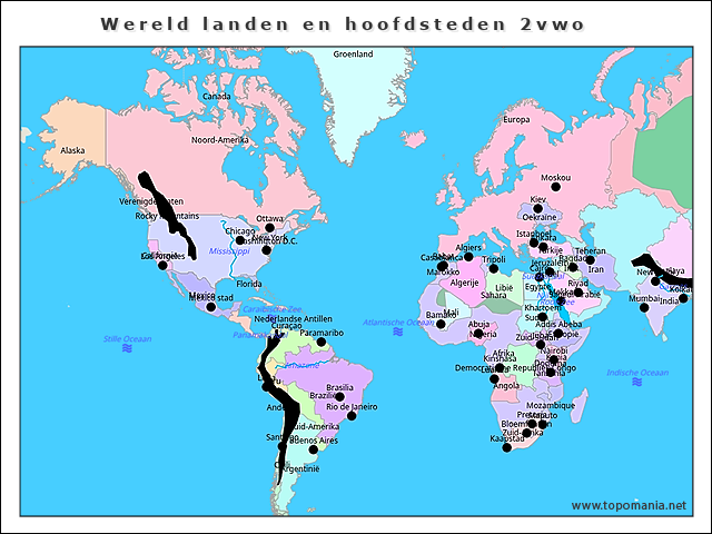 wereld-landen-en-hoofdsteden-2vwo