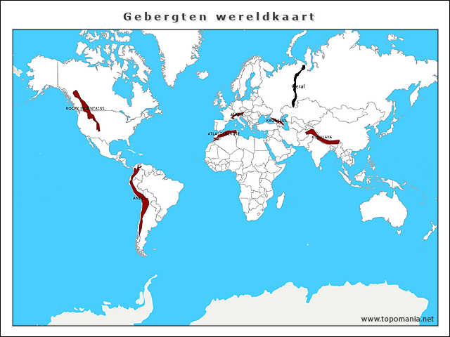 gebergten-wereldkaart