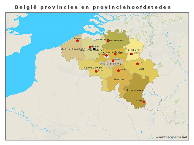 belgie-provincies-en-provinciehoofdsteden