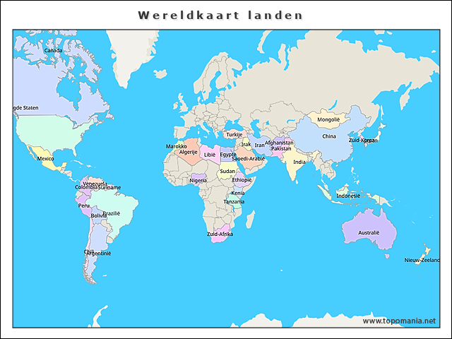 wereldkaart-landen