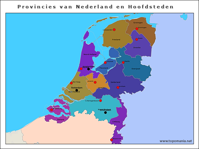 provincies-van-nederland-en-hoofdsteden