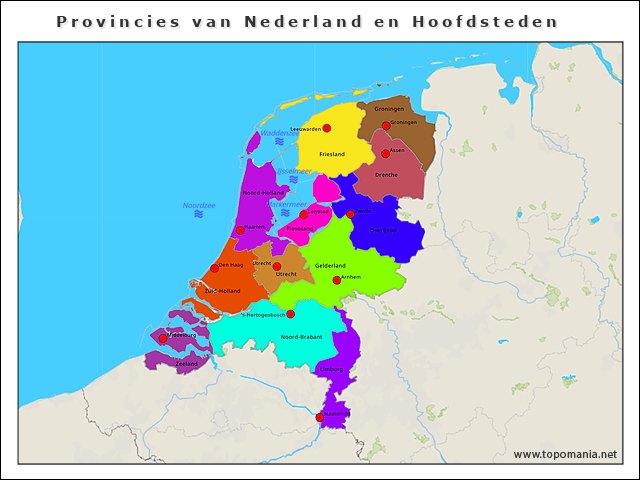 provincies-van-nederland-en-hoofdsteden