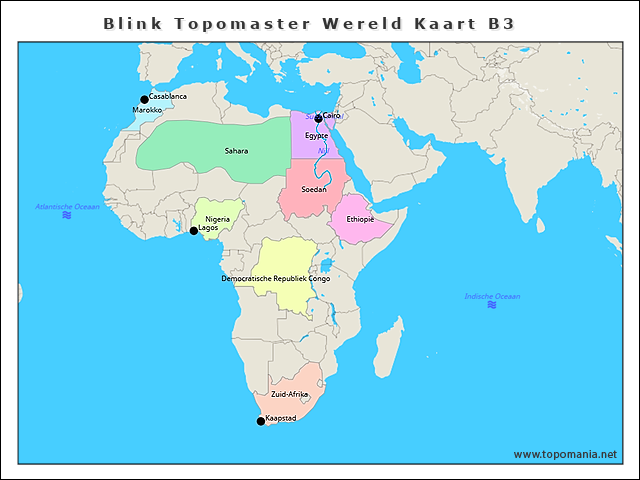 Topografie Blink Topomaster Wereld Kaart B3 | www.topomania.net
