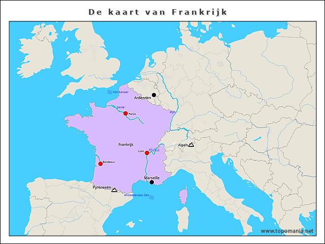 de-kaart-van-frankrijk