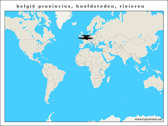 belgie-provincies-hoofdsteden-rivieren