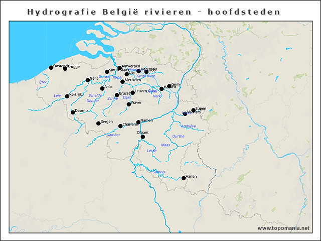 hydrografie-belgie-rivieren-hoofdsteden