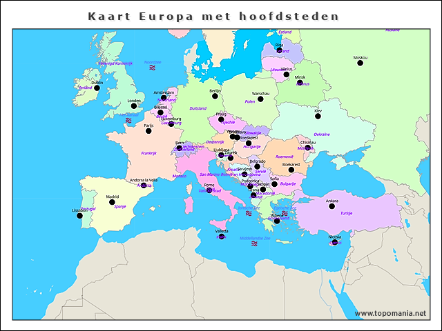 kaart-europa-met-hoofdsteden