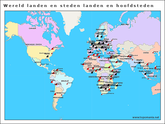 wereld-landen-en-steden-landen-en-hoofdsteden