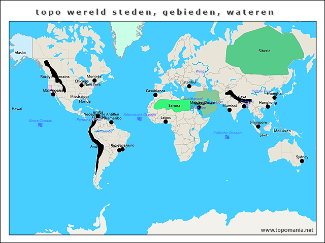 topo-wereld-steden-gebieden-wateren