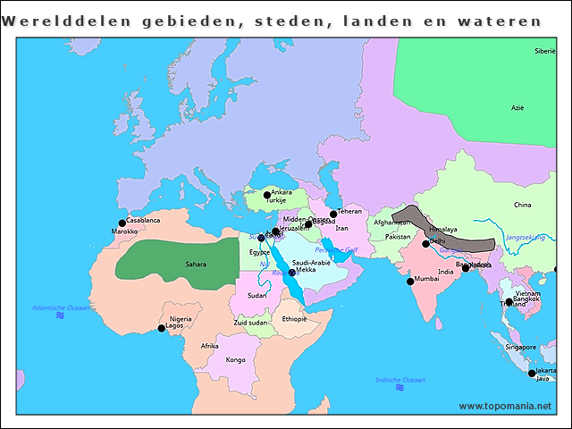 werelddelen-gebieden-steden-landen-en-wateren