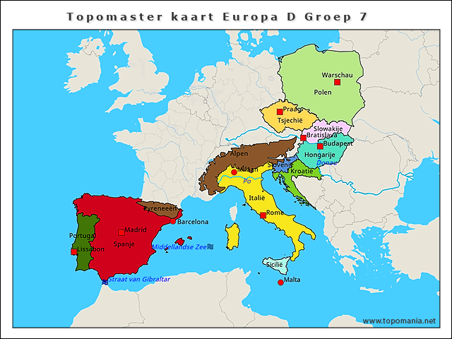 Topografie Topomaster kaart Europa D Groep 7 | www.topomania.net