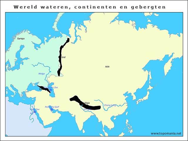 wereld-wateren-continenten-en-gebergten