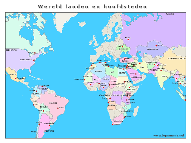 wereld-landen-en-hoofdsteden