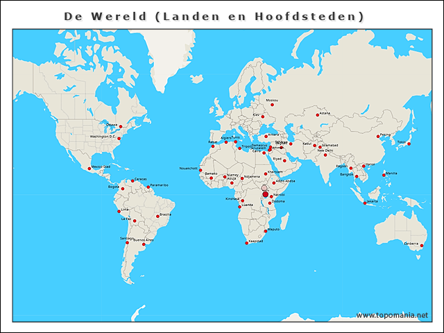 de-wereld-(landen-en-hoofdsteden)