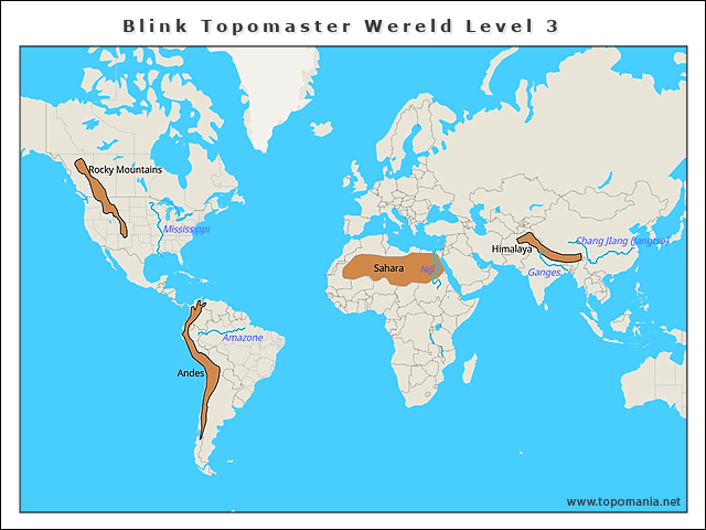 Topografie Blink Topomaster Wereld Level 3 | www.topomania.net