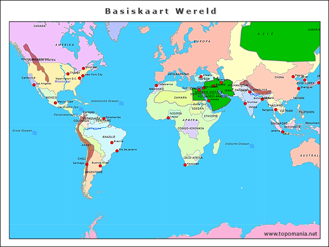 basiskaart-wereld