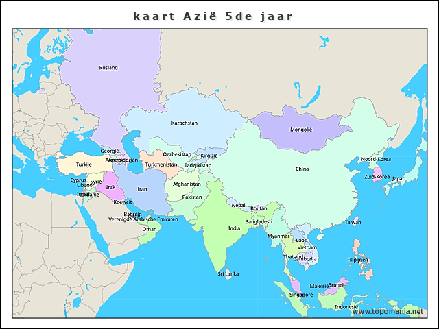 kaart-azie-5de-jaar