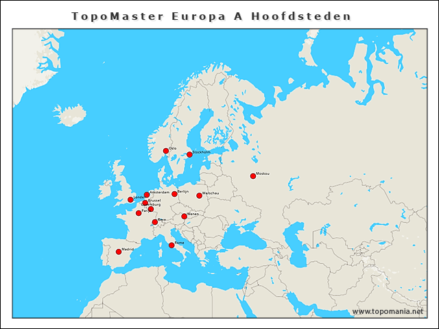 Topografie TopoMaster Europa A Hoofdsteden | www.topomania.net