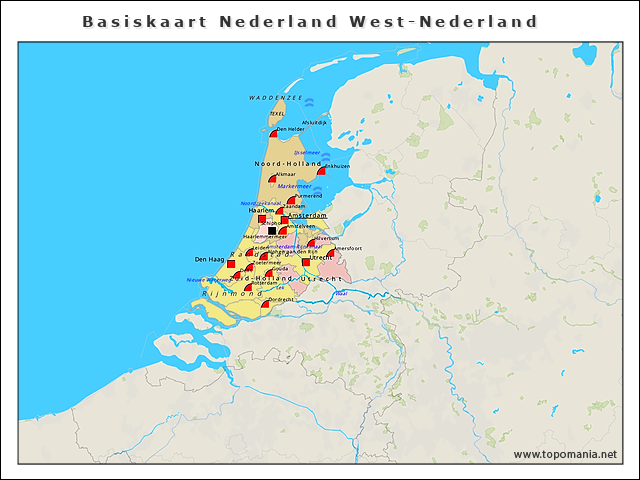 basiskaart-nederland-west-nederland