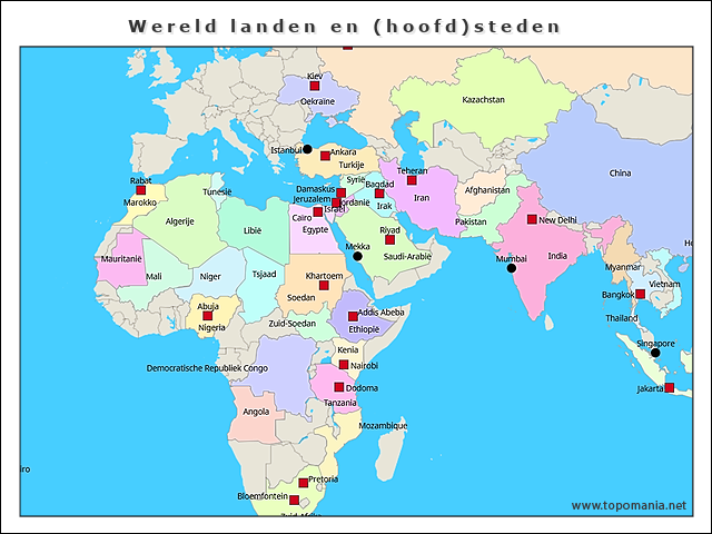 wereld-landen-en-(hoofd)steden