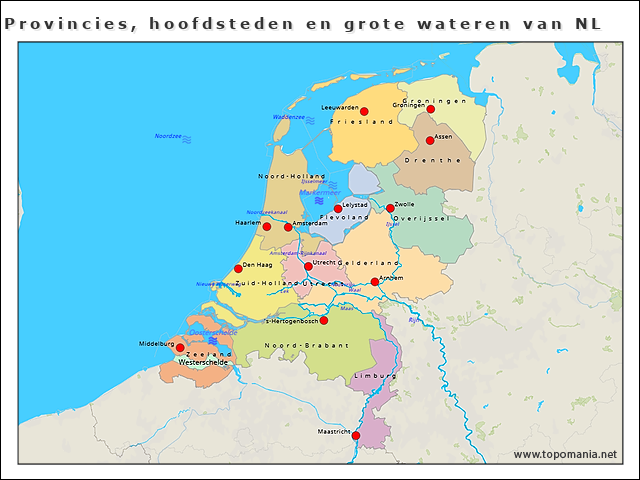 provincies-hoofdsteden-en-grote-wateren-van-nl