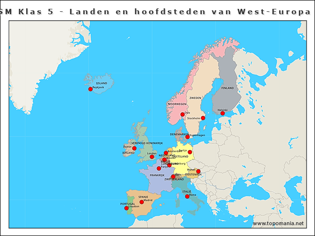 vsm-klas-5-landen-en-hoofdsteden-van-west-europa
