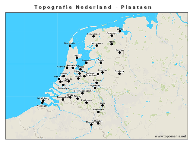 topografie-nederland-plaatsen