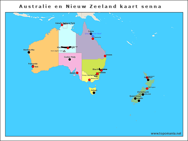 australie-en-nieuw-zeeland-kaart-senna
