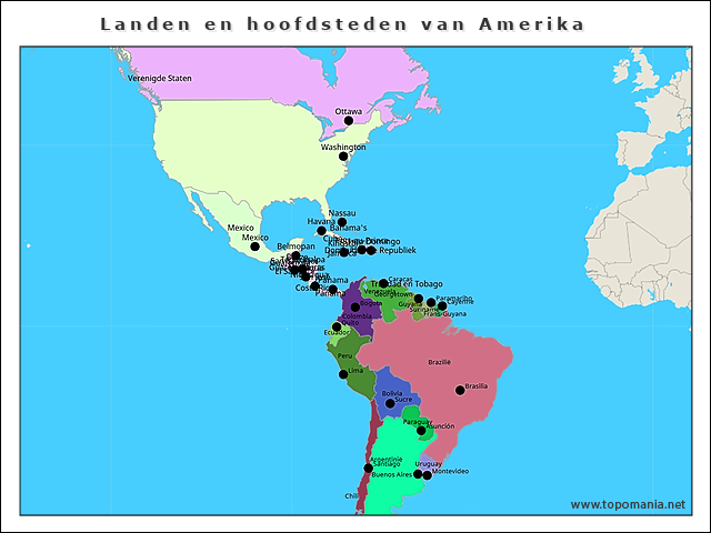 landen-en-hoofdsteden-van-amerika